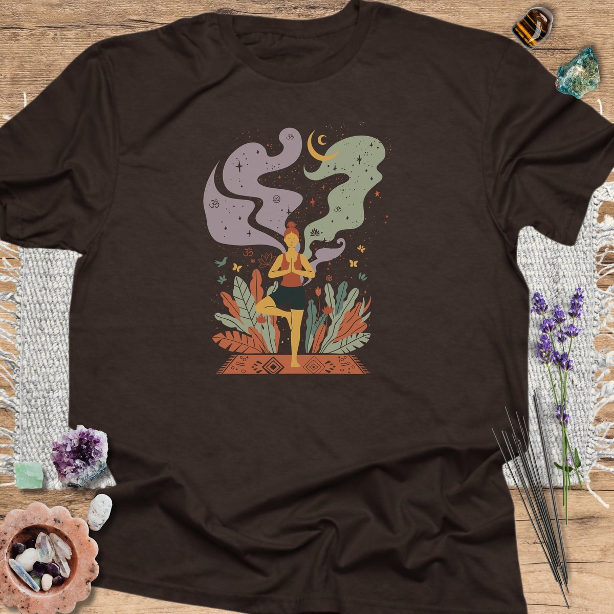 Retro Witchy Yoga T Shirt Gift For Yoga Lover