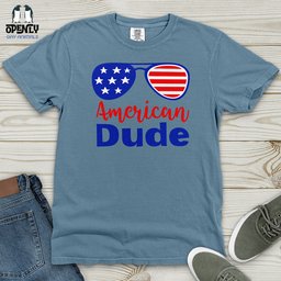 American Dude Heavy Cotton Comfort Colors Tee Gift For Animal Lover
