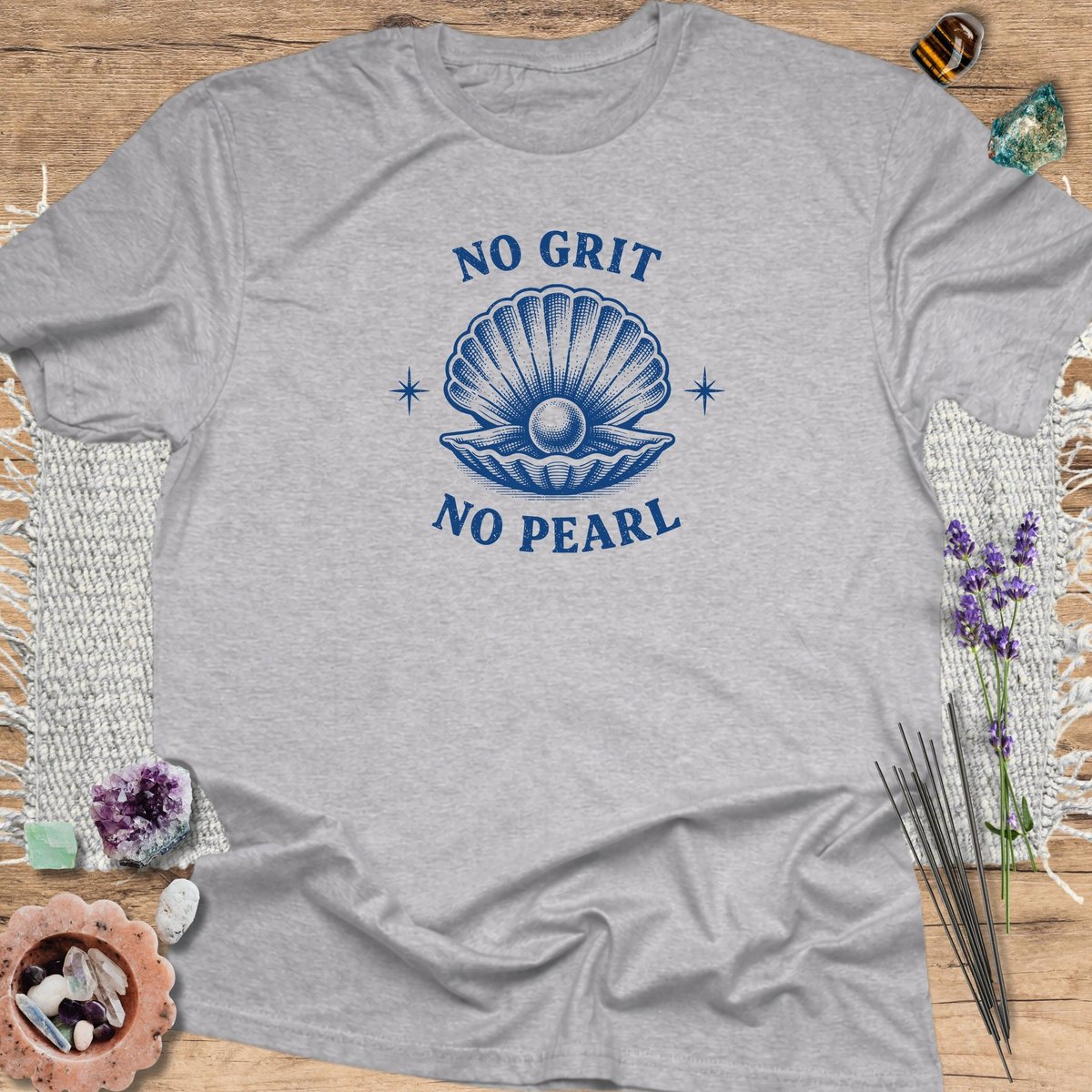 No Grit No Pearl T Shirt Gift For Yoga Lover