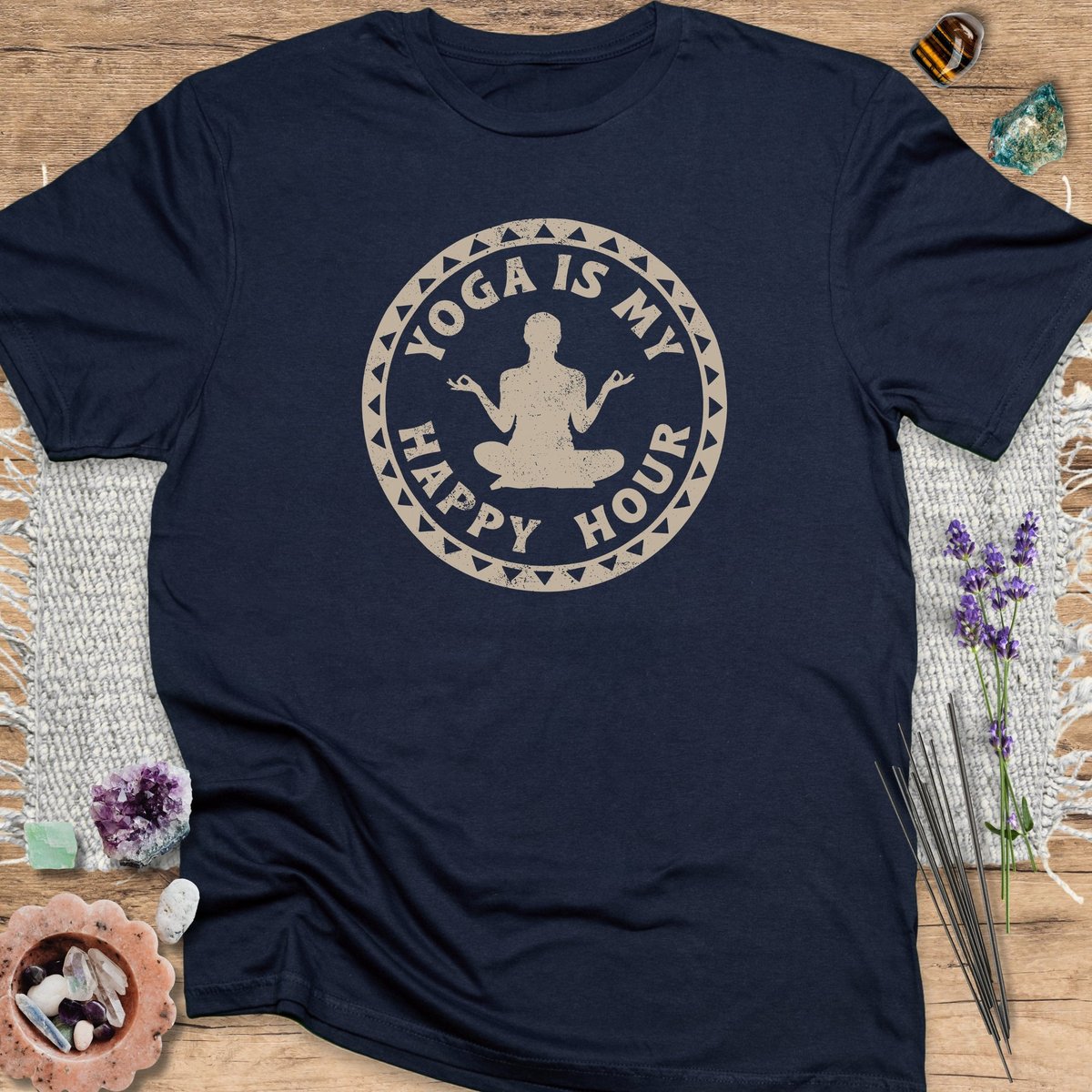 Yoga Is My Happy Hour T Shirt Gift For Yoga Lover
