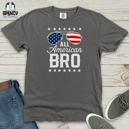 All American Bro Heavy Cotton Comfort Colors Tee Gift For Animal Lover