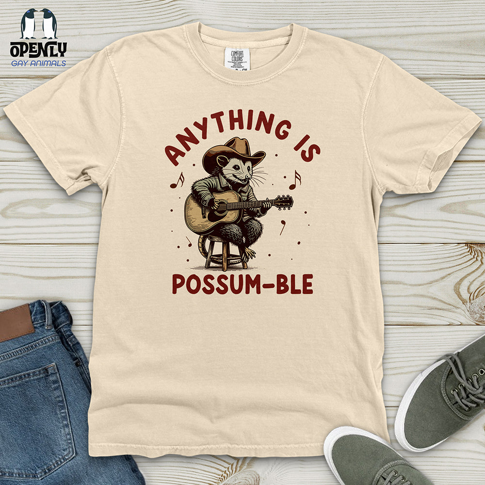 Anything Is Possum Ble Heavy Cotton Comfort Colors Tee Gift For Animal Lover