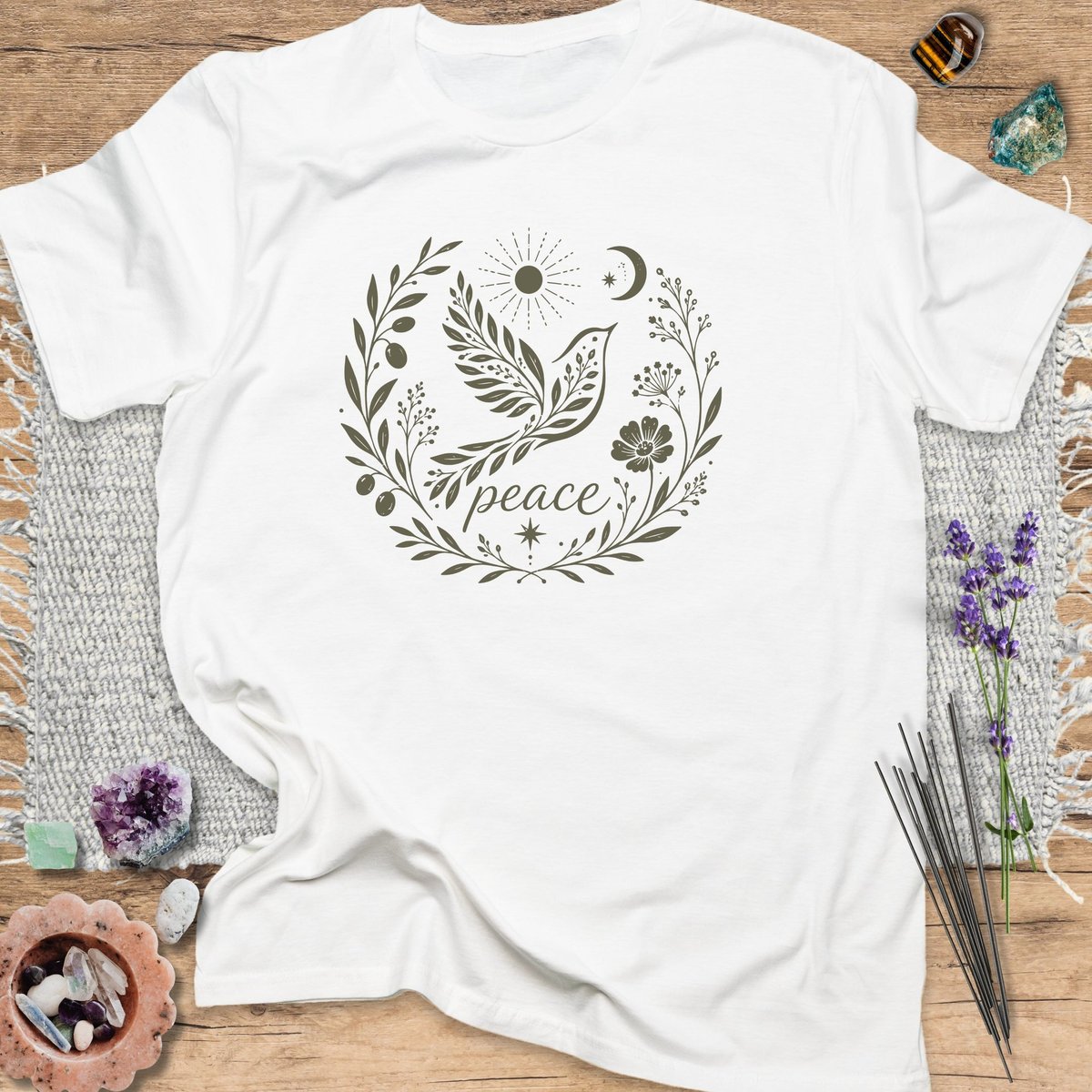 Peace Dove T Shirt Gift For Yoga Lover