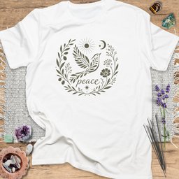 Peace Dove T Shirt Gift For Yoga Lover