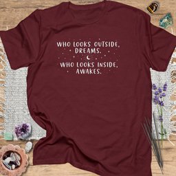 Who Looks Inside Awakes T Shirt Gift For Yoga Lover