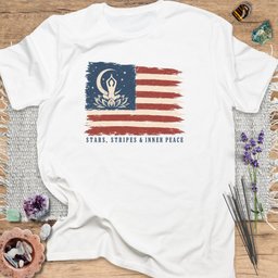 Stars Stripes And Inner Peace T Shirt Gift For Yoga Lover