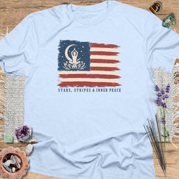 Stars Stripes And Inner Peace T Shirt Gift For Yoga Lover