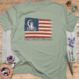 Stars Stripes And Inner Peace T Shirt Gift For Yoga Lover
