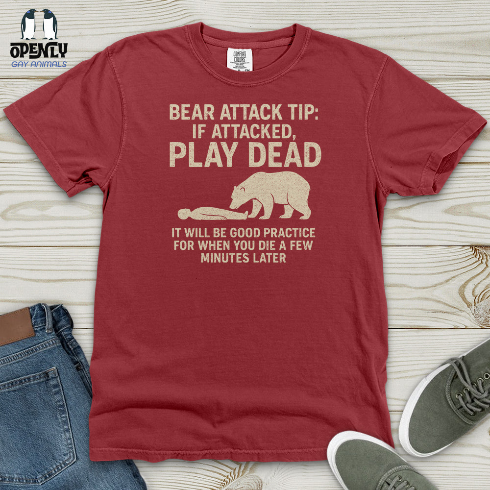 Bear Attack Tip Heavy Cotton Comfort Colors Tee Gift For Animal Lover