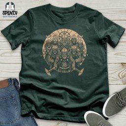 A Gang Of Stern Vikings Stands Ominously With Shields Unisex T Shirt Gift For Animal Lover