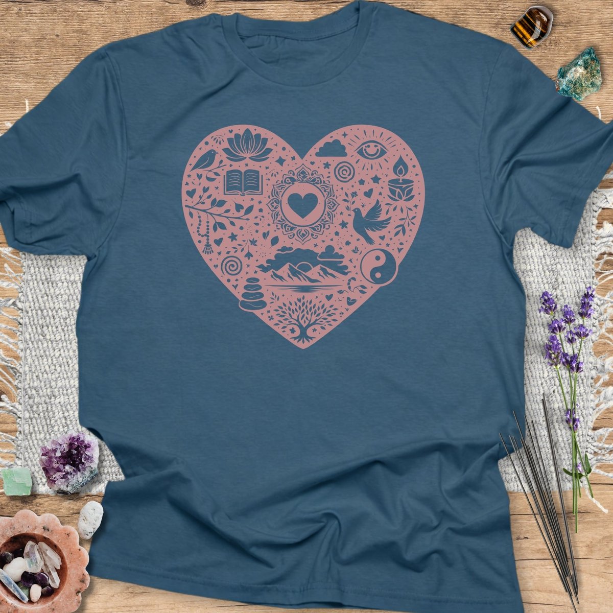Wisdom Heart T Shirt Gift For Yoga Lover
