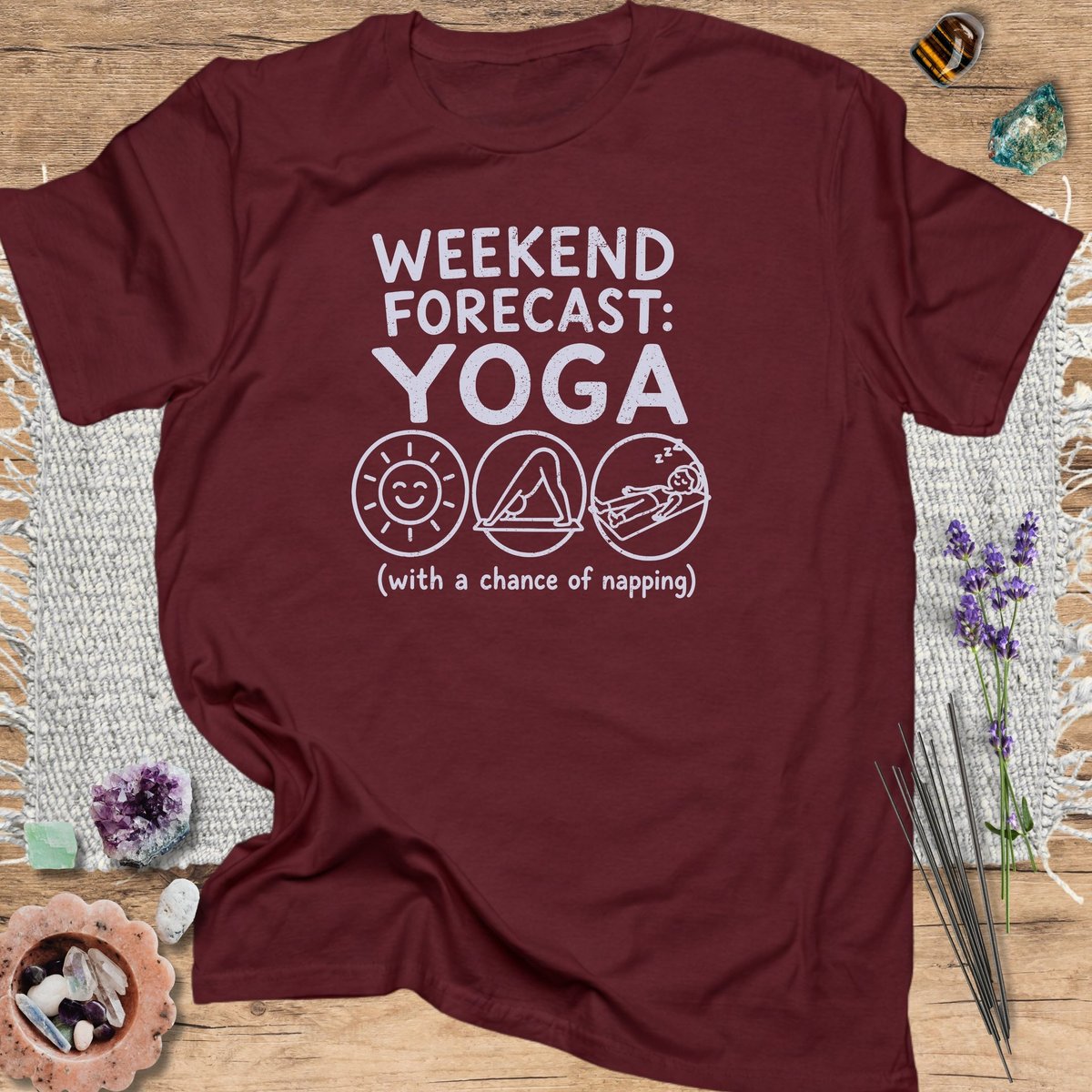 Weekend Forecast Yoga T Shirt Gift For Yoga Lover