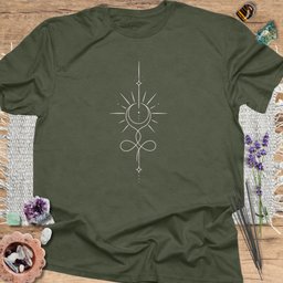 Solar Line Art T Shirt Gift For Yoga Lover