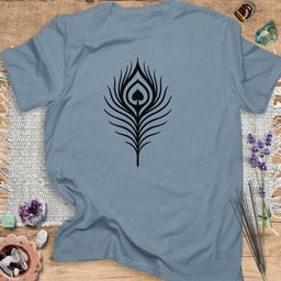 Peacock Heart Feather T Shirt Gift For Yoga Lover