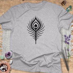 Peacock Heart Feather T Shirt Gift For Yoga Lover