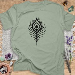 Peacock Heart Feather T Shirt Gift For Yoga Lover