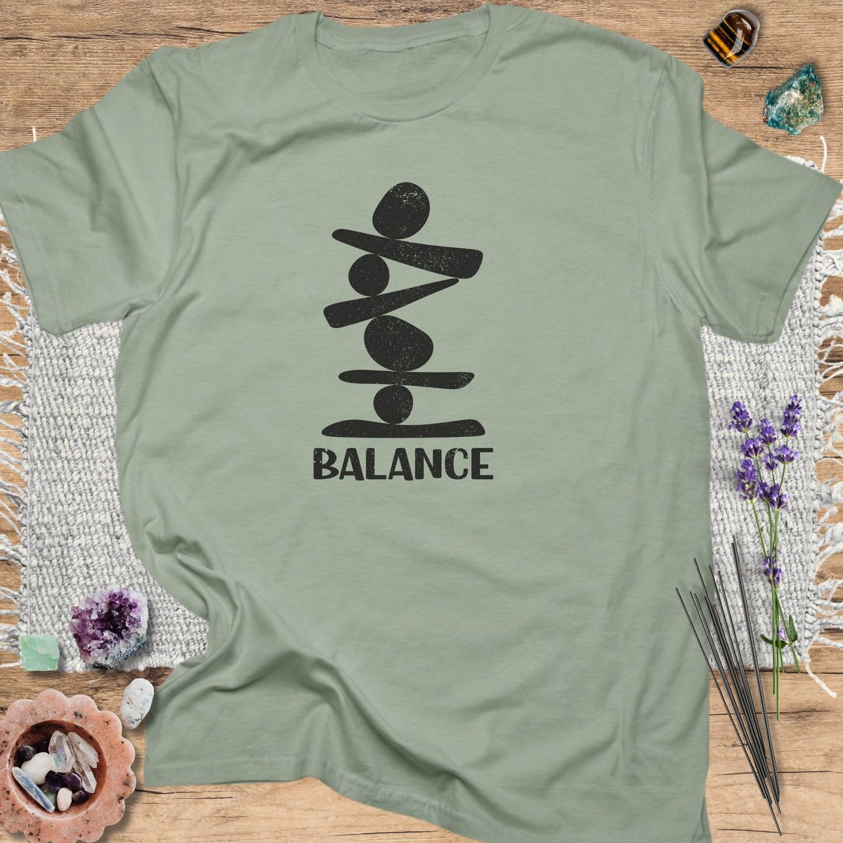 Zen Stones Balance T Shirt Gift For Yoga Lover