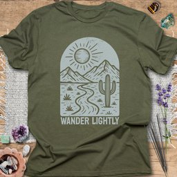 Wander Lightly T Shirt Gift For Yoga Lover