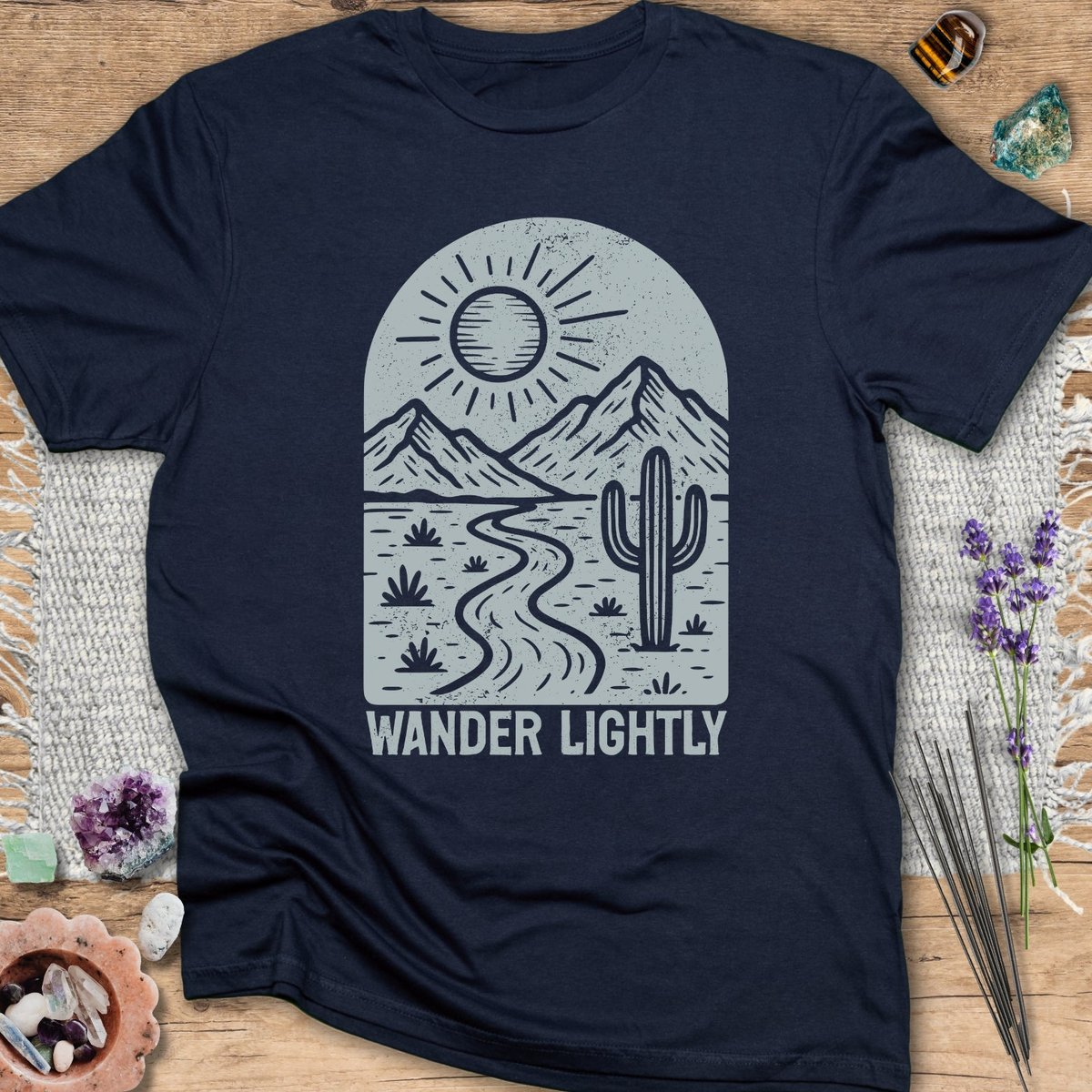 Wander Lightly T Shirt Gift For Yoga Lover