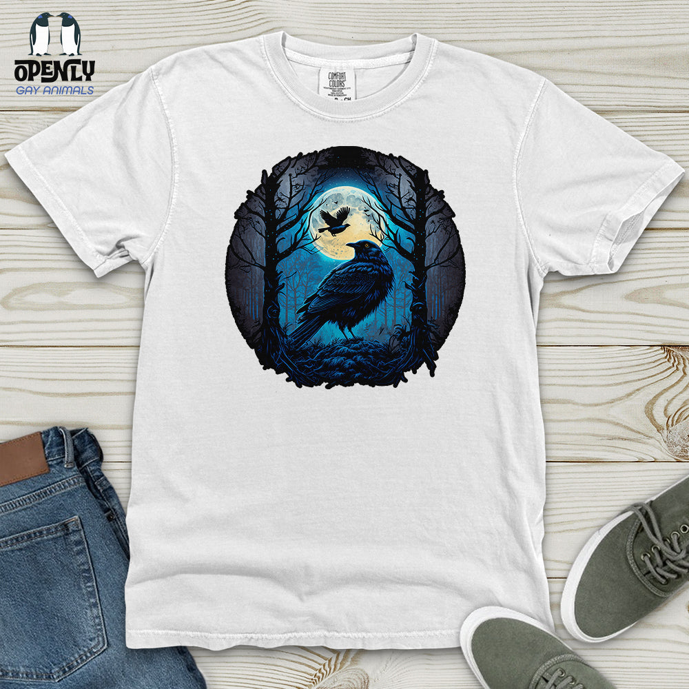 Aqua Moon Raven Heavy Cotton Comfort Colors Tee Gift For Animal Lover