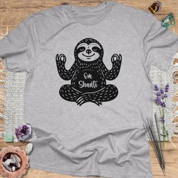 Om Shanti Sloth T Shirt Gift For Yoga Lover