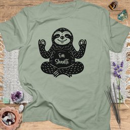Om Shanti Sloth T Shirt Gift For Yoga Lover