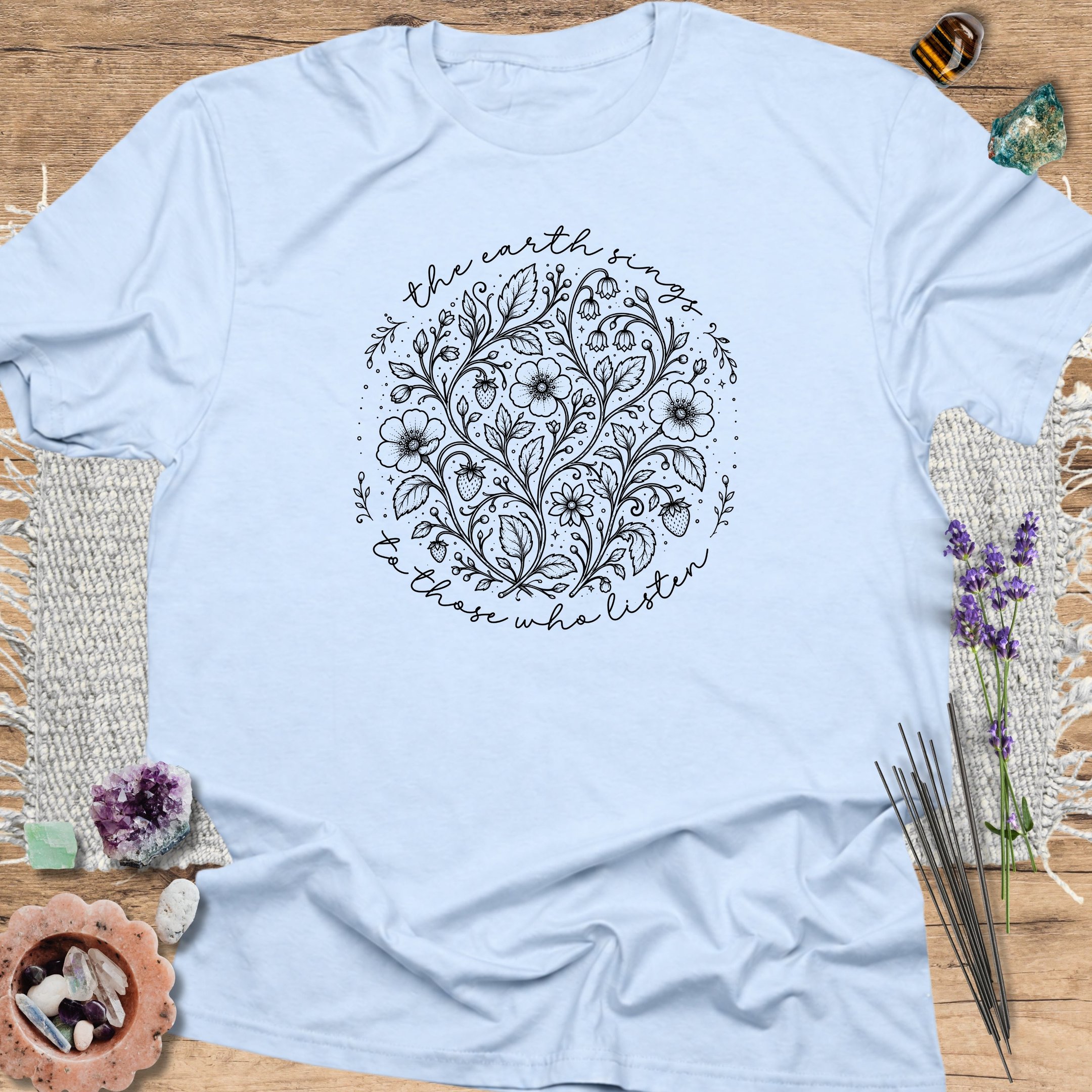 The Earth Sings T Shirt Gift For Yoga Lover