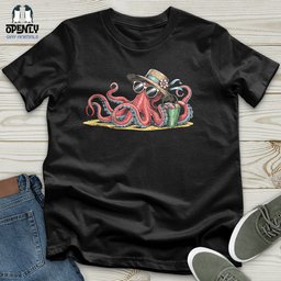 Beach Octopus Unisex T Shirt Gift For Animal Lover