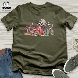 Beach Octopus Unisex T Shirt Gift For Animal Lover