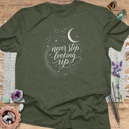 Never Stop Looking Up T Shirt Gift For Yoga Lover