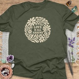 Love Is All Around T Shirt Gift For Yoga Lover