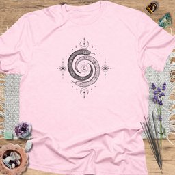 Mystical Spiral Serpent T Shirt Gift For Yoga Lover