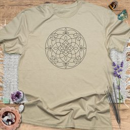 Mandala Line Art T Shirt Gift For Yoga Lover