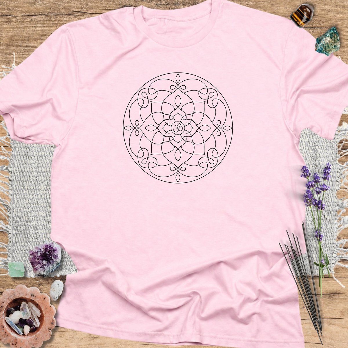 Mandala Line Art T Shirt Gift For Yoga Lover