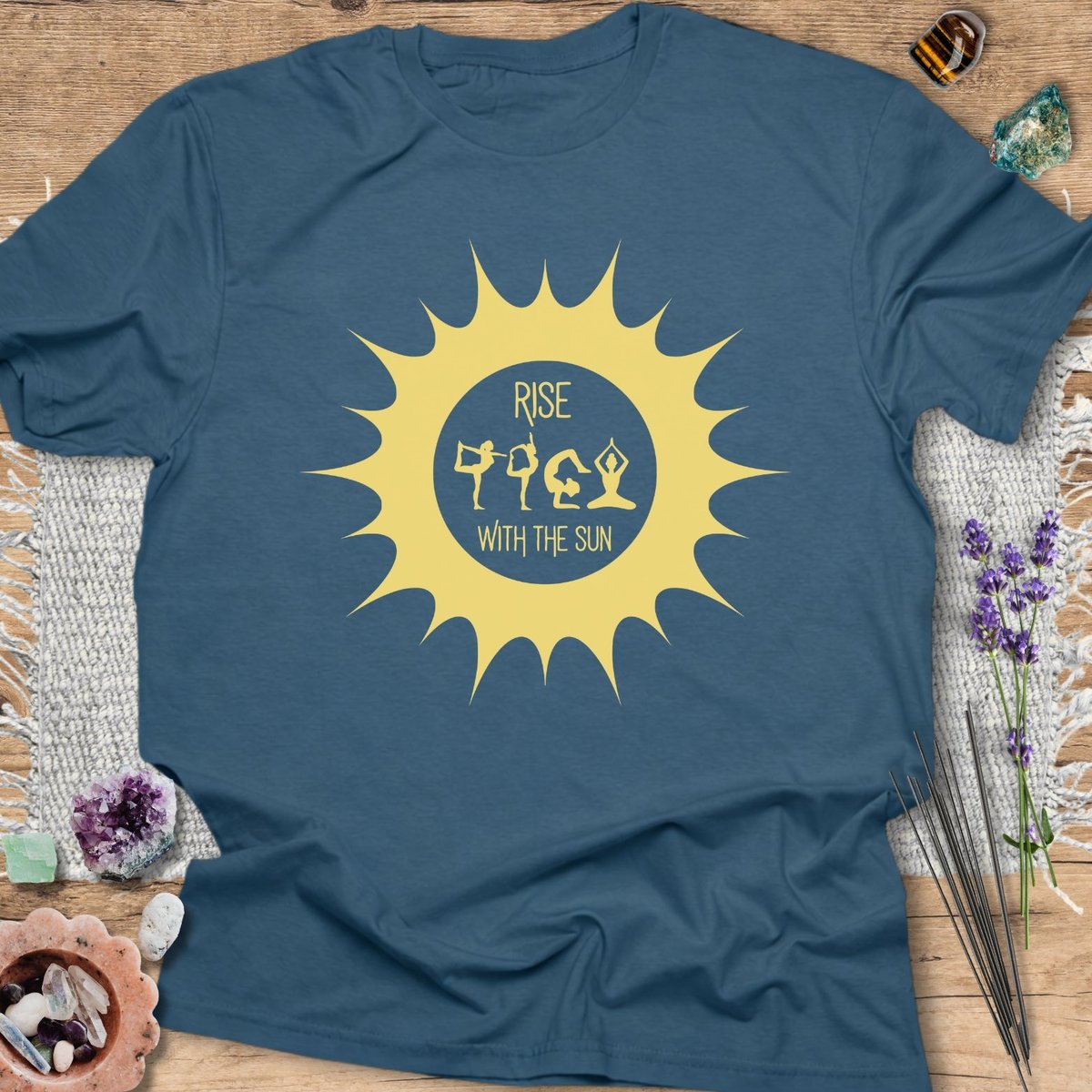 Rise With The Sun Yoga T Shirt Gift For Yoga Lover