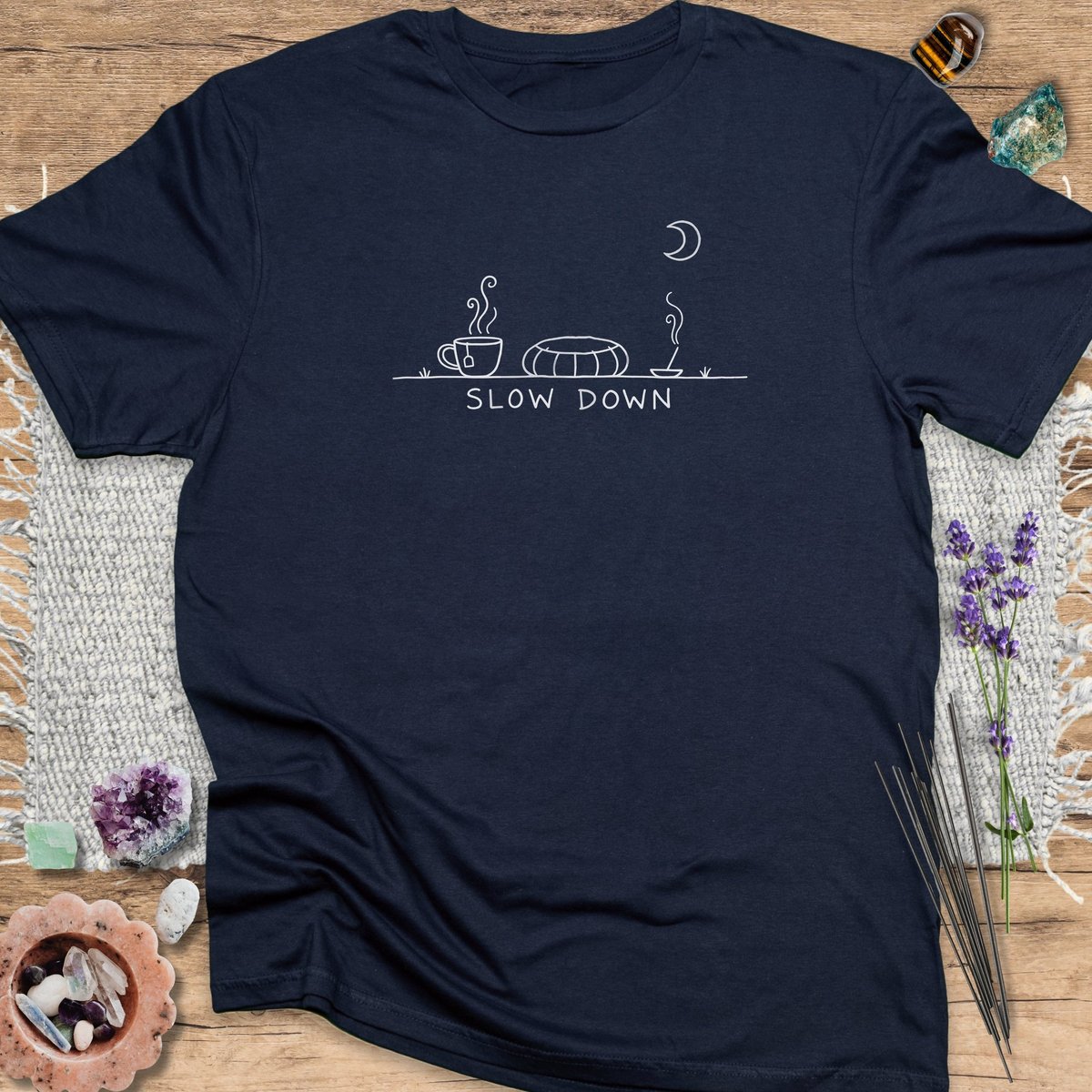 Slow Down T Shirt Gift For Yoga Lover