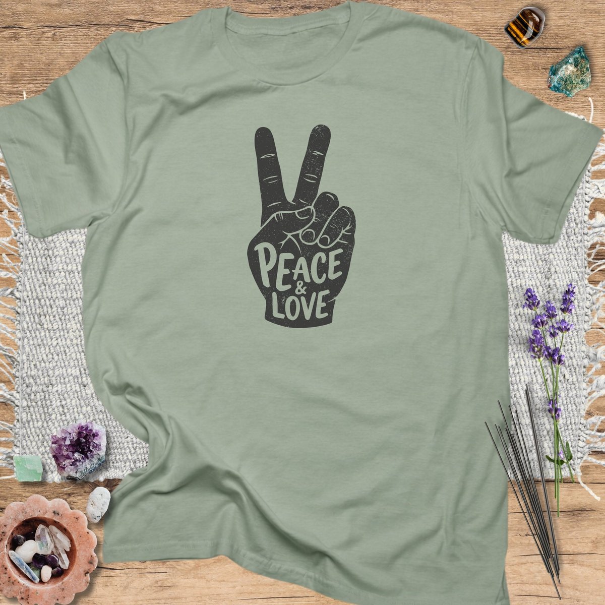Peace And Love T Shirt Gift For Yoga Lover