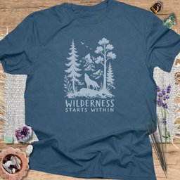 Wilderness Starts Within T Shirt Gift For Yoga Lover