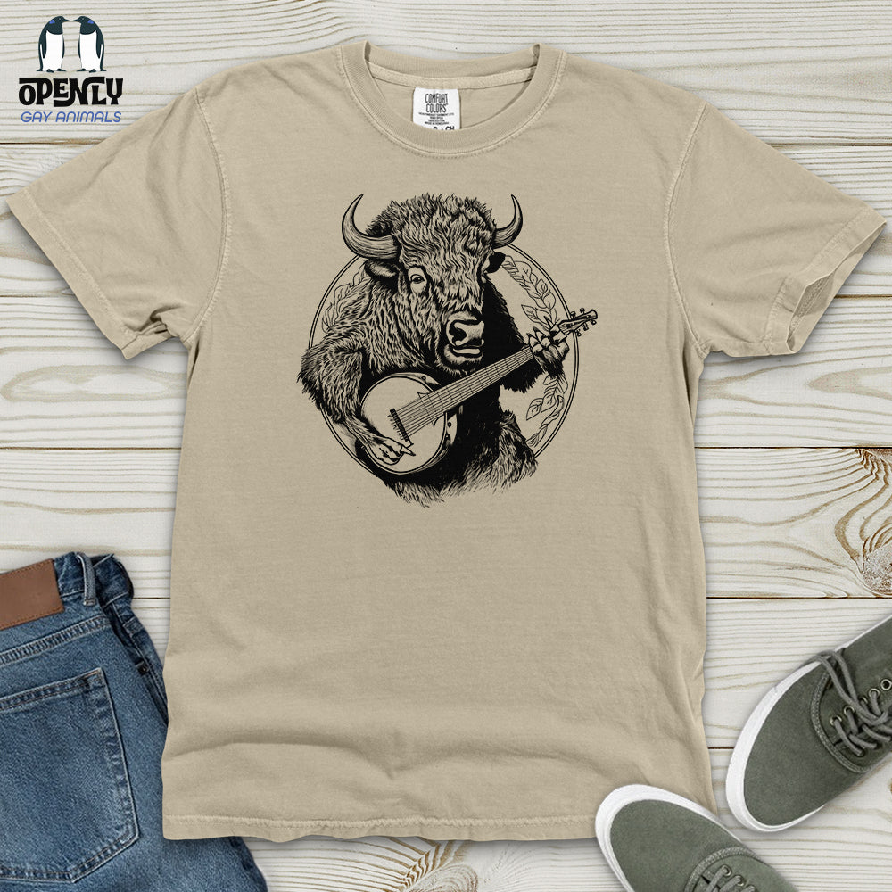 Banjo Bison Heavy Cotton Comfort Colors Tee Gift For Animal Lover