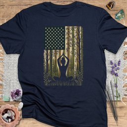 Patriotic Mindfulness T Shirt Gift For Yoga Lover