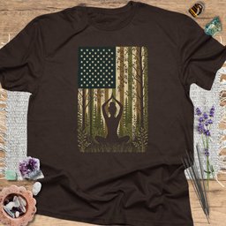 Patriotic Mindfulness T Shirt Gift For Yoga Lover