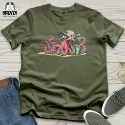 Beach Octopus Softstyle Tee Gift For Animal Lover