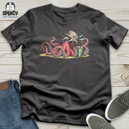 Beach Octopus Softstyle Tee Gift For Animal Lover