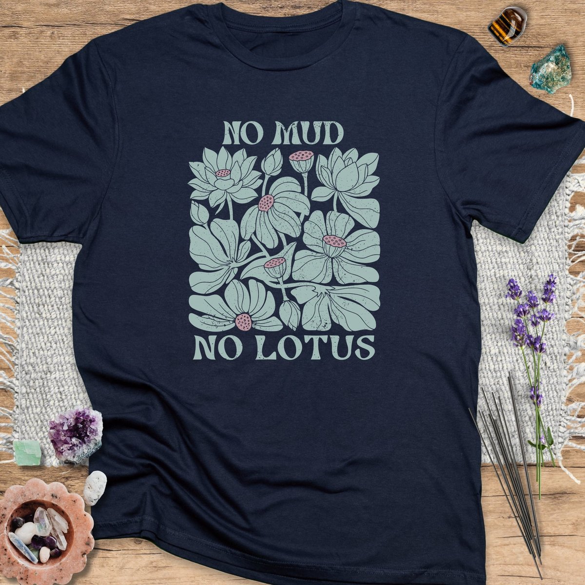 No Mud No Lotus T Shirt Gift For Yoga Lover