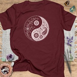 Yin Yang Paisley T Shirt Gift For Yoga Lover