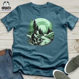 Bear Fishing Unisex T Shirt Gift For Animal Lover
