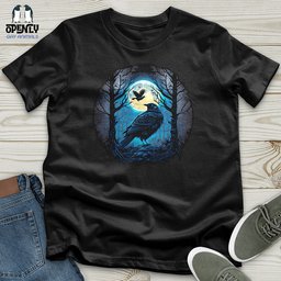 Aqua Moon Raven Unisex T Shirt Gift For Animal Lover