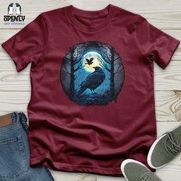 Aqua Moon Raven Unisex T Shirt Gift For Animal Lover