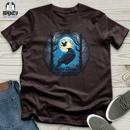 Aqua Moon Raven Unisex T Shirt Gift For Animal Lover