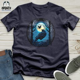 Aqua Moon Raven Unisex T Shirt Gift For Animal Lover